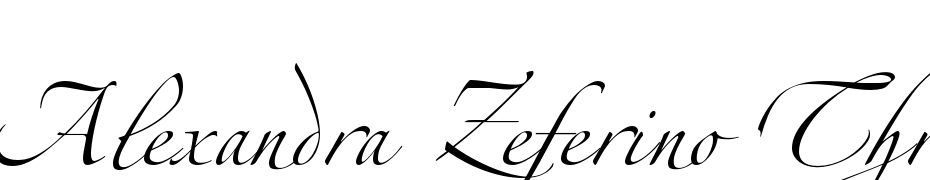 Alexandra Zeferino Three Yazı tipi ücretsiz indir